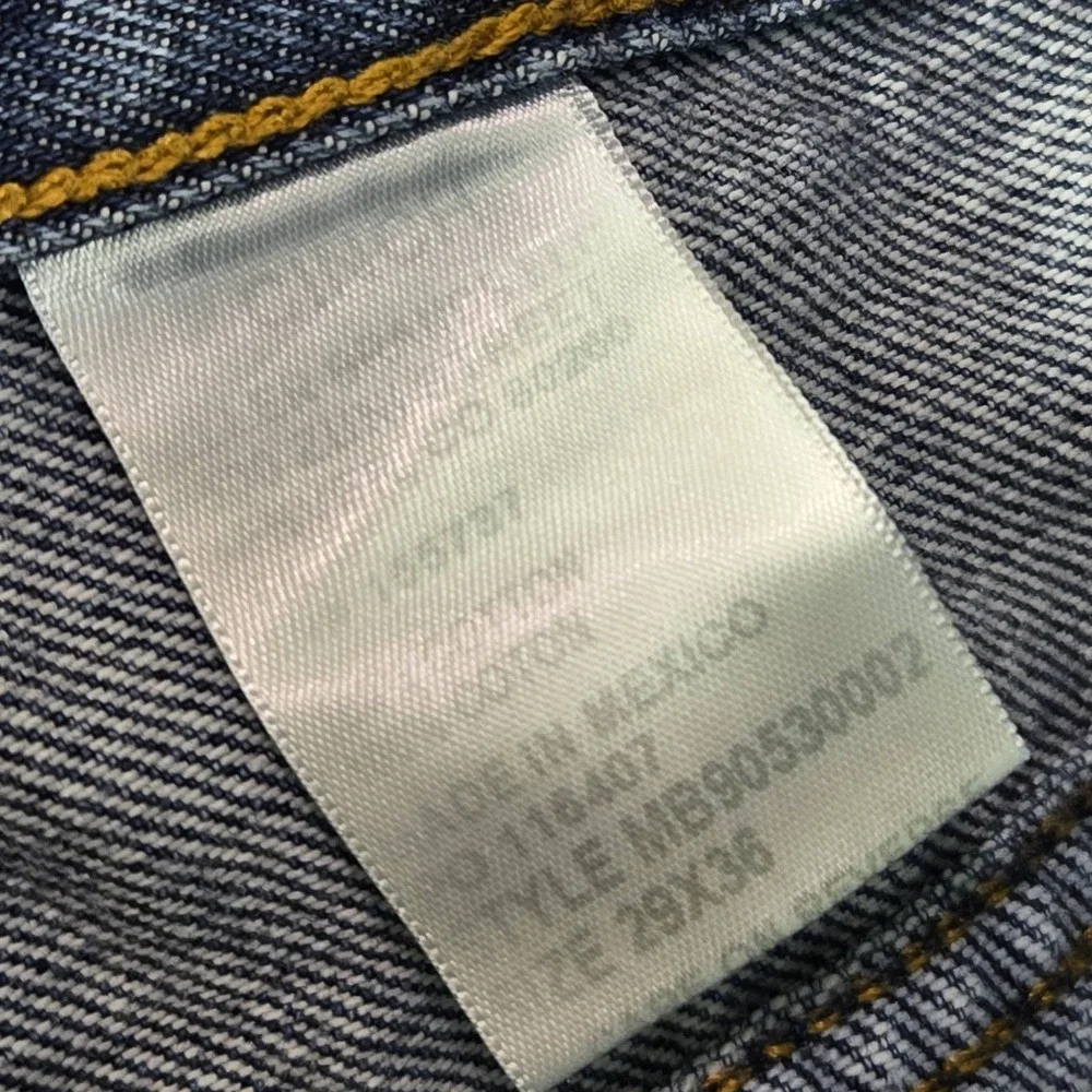 Cinch Men Jeans 29x35 Blue Denim Embroidered Green Label 35